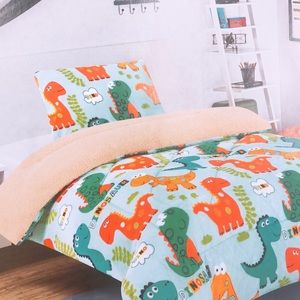 Dinosaur Twin Sherpa Comforter Set
